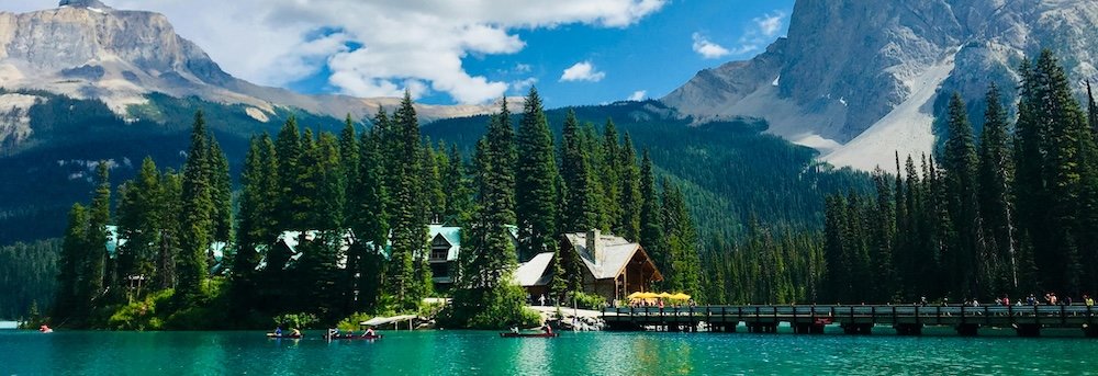Emerald Lake Lodge cabins turquoise lake Canadian Rockies 2026