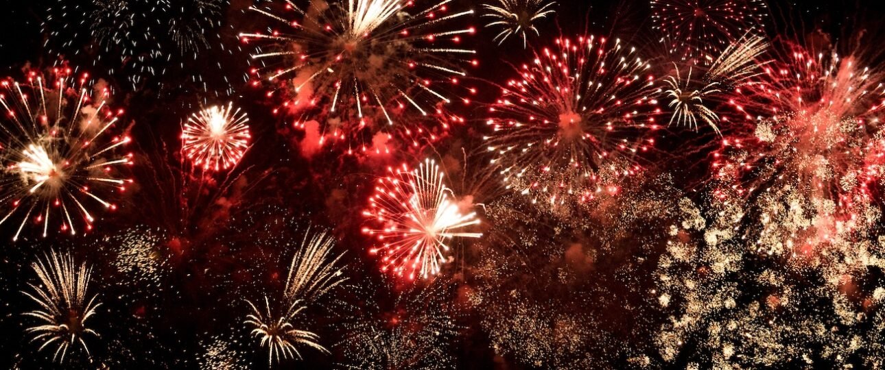 Alberta Canada Day 2026 fireworks celebration in the evening with crowds enjoying the long weekend