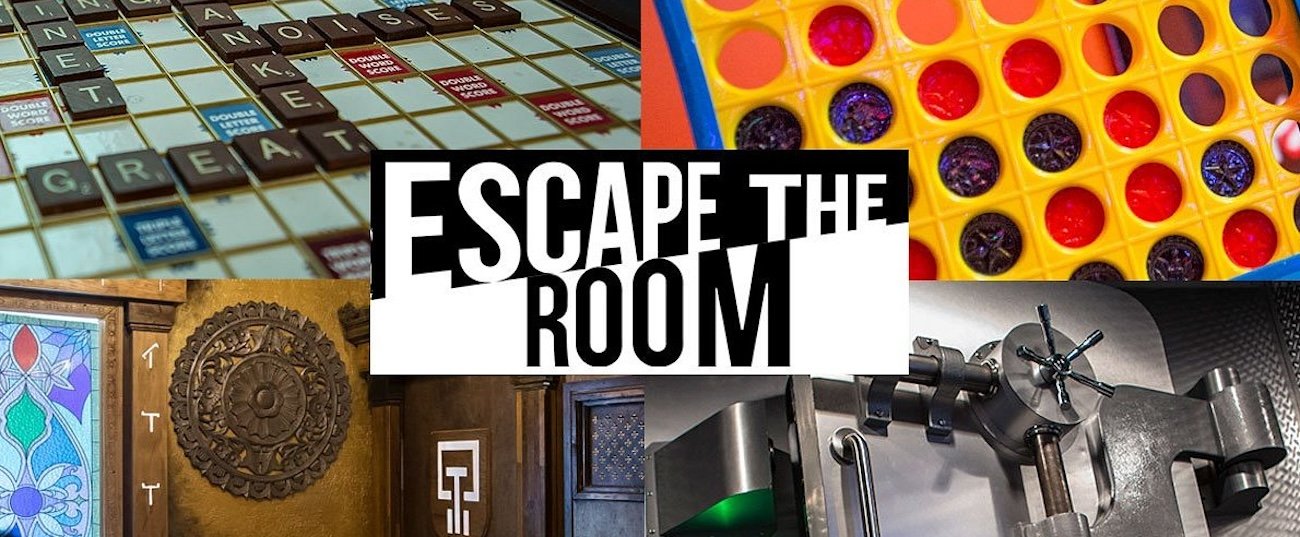 Fun date night ideas Edmonton – couple solving an escape room