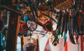 Best flea markets in Edmonton – Queen Mary’s Market indoor vendors and shoppers