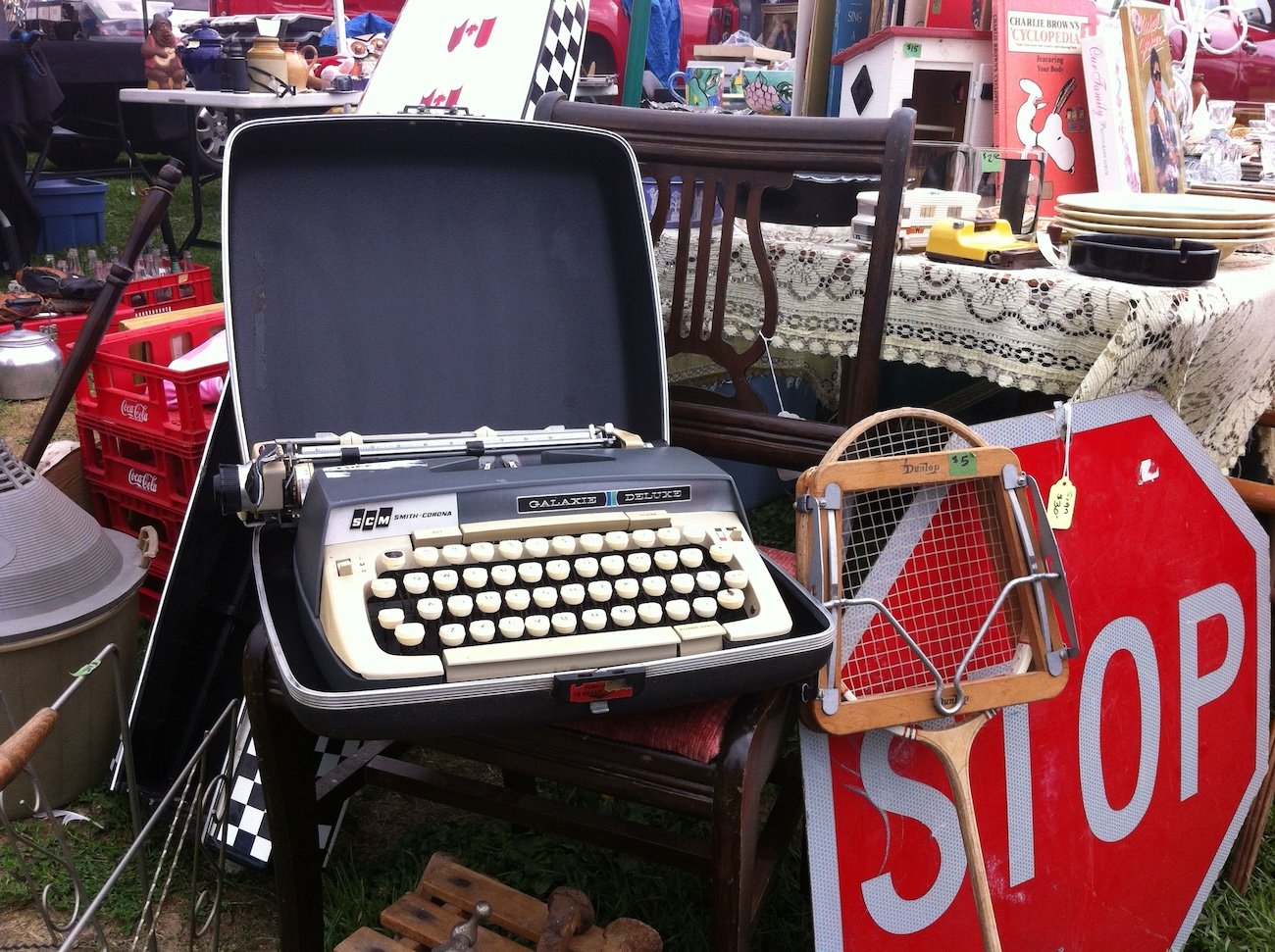Vintage collectibles and antiques at Edmonton flea markets