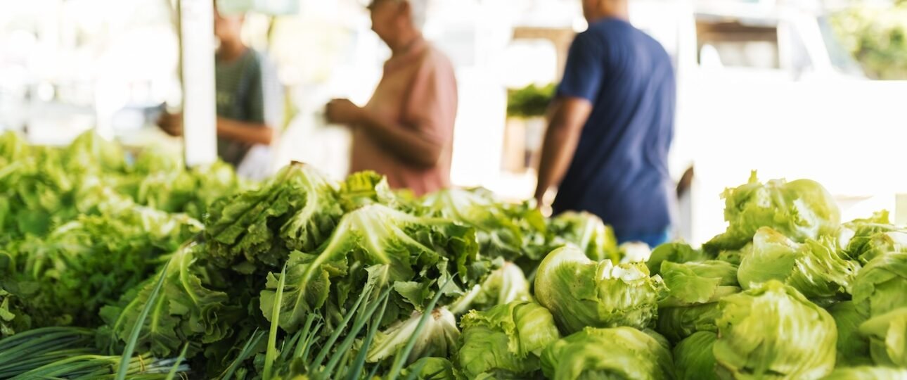 Innisfail Farmers Market vendors and fresh produce at the Royal Canadian Legion